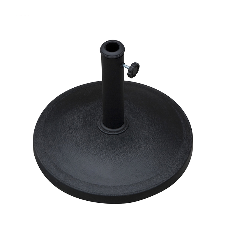 Round resin outdoor garden base for straight umbrella  UA1920 with adjustment knob