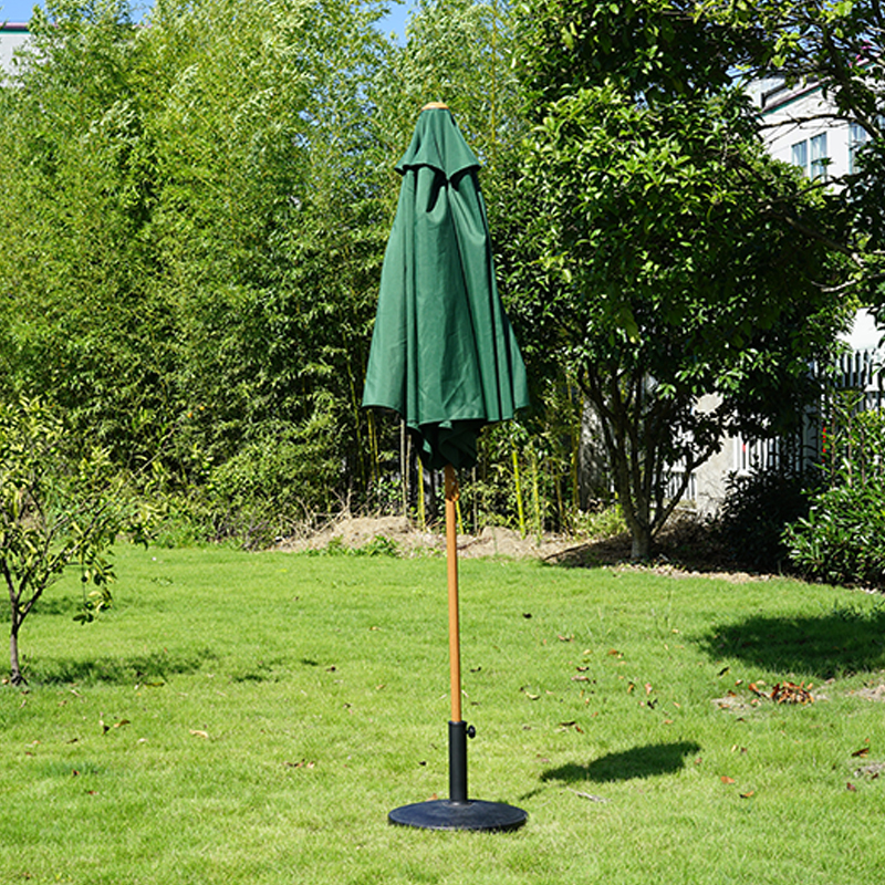 কাঠের ফিনিস জিপি 1909 এর মতো খোলা বাগানের ছাতাটি ধাক্কা দিন