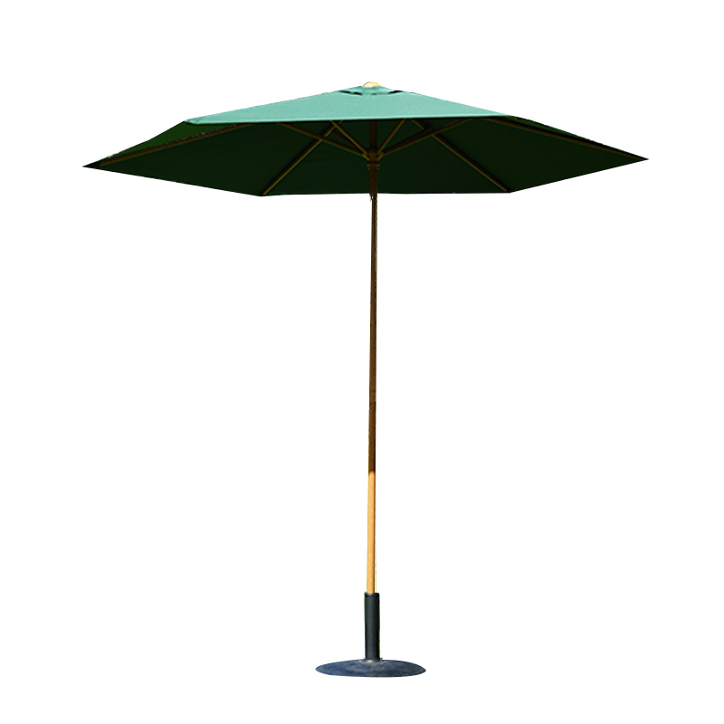 Push up open garden umbrella like wooden finish GP1909