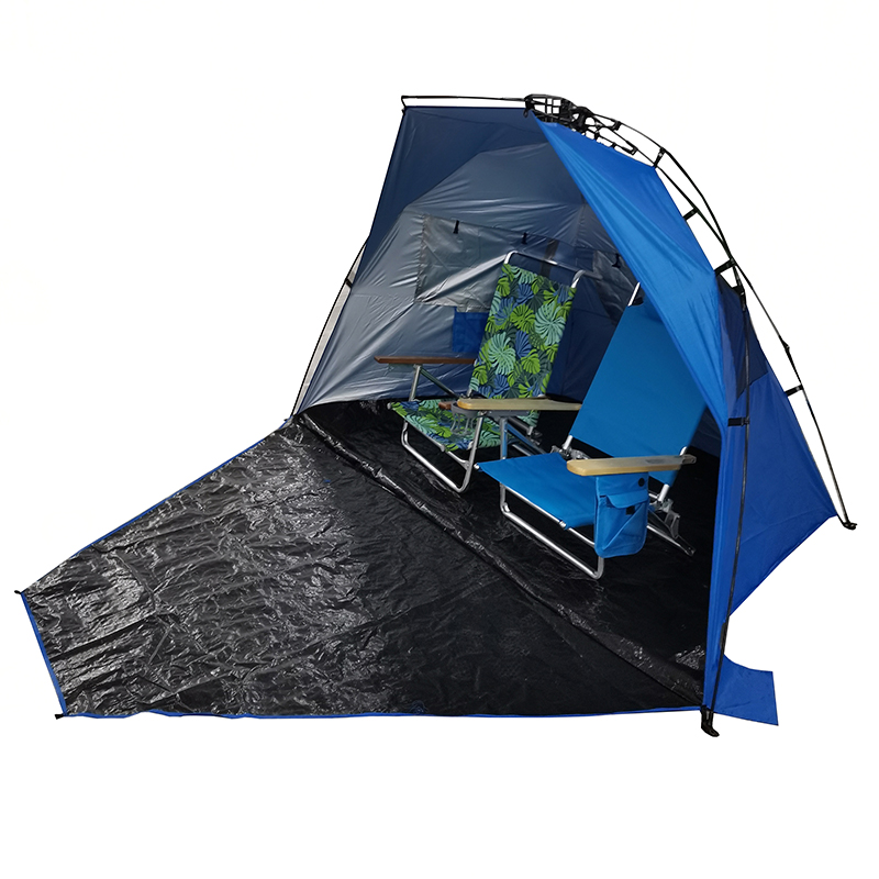 দুটি প্রাপ্তবয়স্কদের জন্য পোর্টেবল সহজ তাত্ক্ষণিক ক্যাবানা সহ 185t পলিয়েস্টার নাইলন টিএন 1909-2 পিইউ লেপ সহ