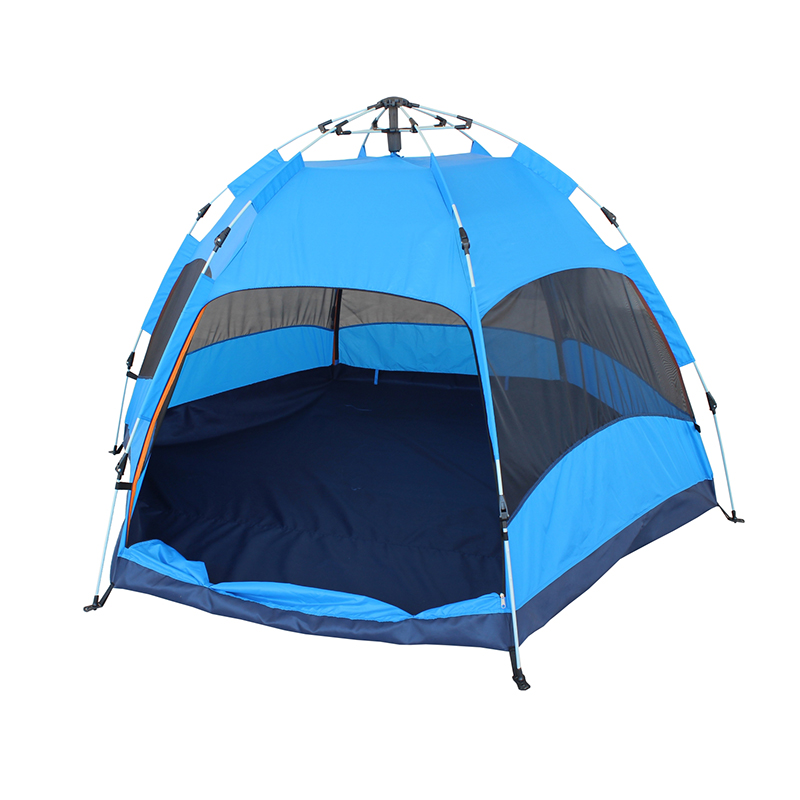 পিইউ লেপের সাথে 185t পলিয়েস্টার দ্রুত খোলা চার ব্যক্তি সৈকত ক্যাম্পিং তাঁবু tn1921-2